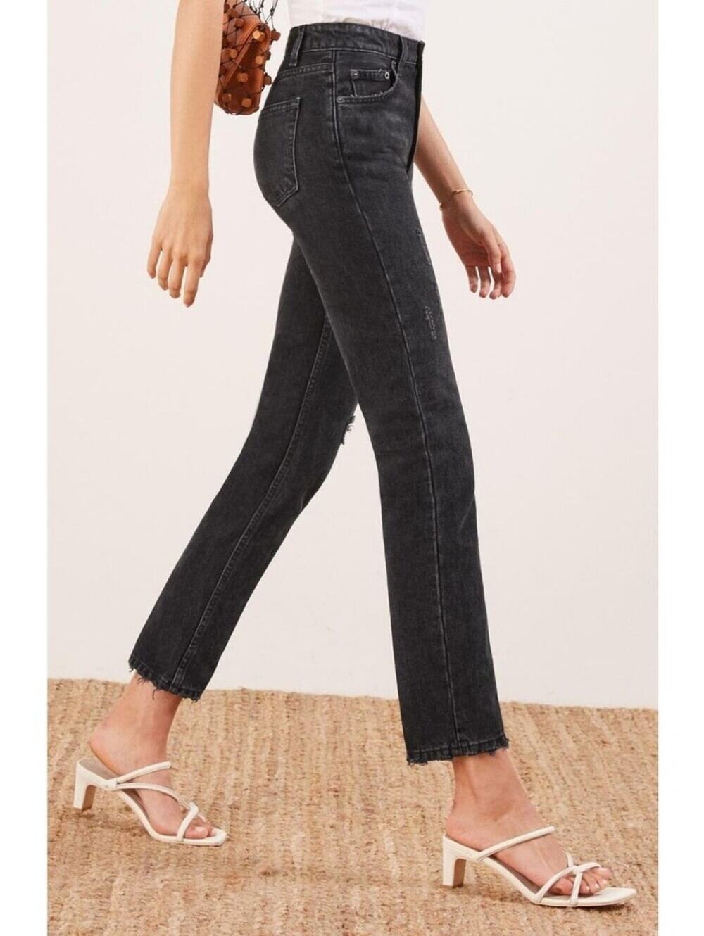 Reformation Julia High-Rise Cigarette Cropped Straight Jeans